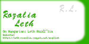 rozalia leth business card